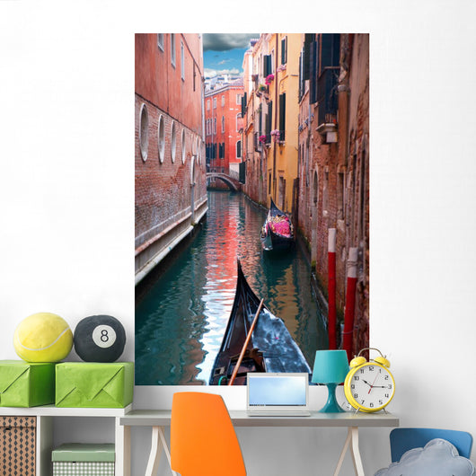 Canal With Gondola Wall Decal