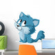 Blue Cat Wall Decal
