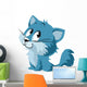 Blue Cat Wall Decal