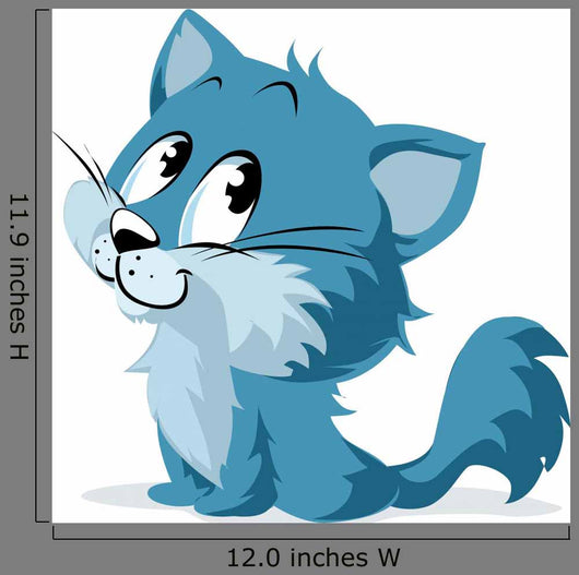 Blue Cat Wall Decal