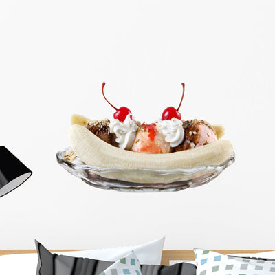 Banana Split Wall Decal shown on a wall