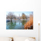 Winter Pond With Ducks Wall Decal