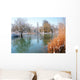 Winter Pond With Ducks Wall Decal