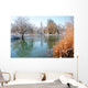 Winter Pond With Ducks Wall Decal