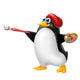 Pinguino Pittore Wall Decal