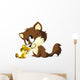 Cat And Kitty Huddle Wall Decal