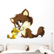 Cat And Kitty Huddle Wall Decal