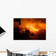Firefighters Approach Building Fire Wall Decal