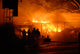 Firefighters Approach Building Fire Wall Decal
