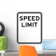 Blank Speed Limit Sign Wall Decal