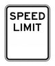Blank Speed Limit Sign Wall Decal