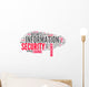 Word Cloud Information Security Wall Decal
