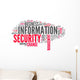 Word Cloud Information Security Wall Decal