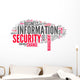 Word Cloud Information Security Wall Decal