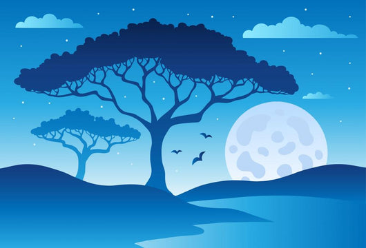 Savannah Scenery With Trees Wall Decal