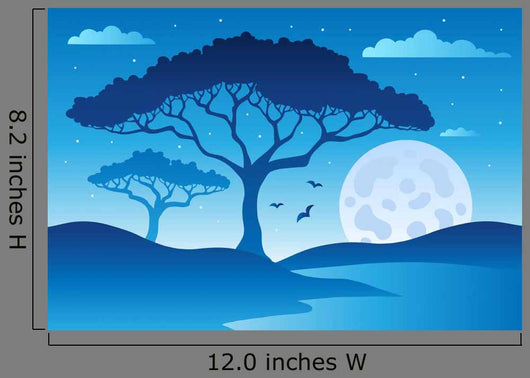 Savannah Scenery With Trees Wall Decal
