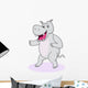 Funny Hippo Cartoon Wall Decal