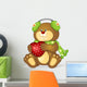 Teddy Sat With Heart Wall Decal