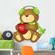 Teddy Sat With Heart Wall Decal