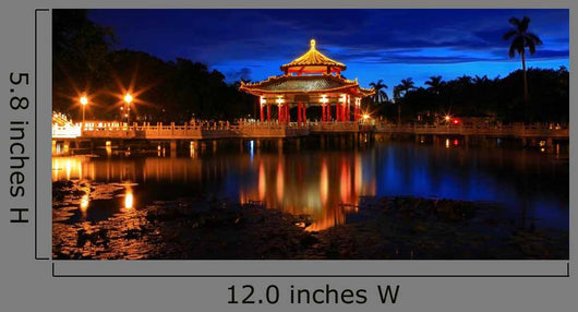 Chinese Style Pavilion Night Wall Decal
