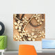 Golden Iron Flower - Square Wall Decal