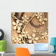 Golden Iron Flower - Square Wall Decal