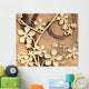 Golden Iron Flower - Square Wall Decal