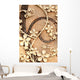 Golden Iron Flower - Horizontal Wall Decal
