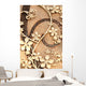 Golden Iron Flower - Horizontal Wall Decal