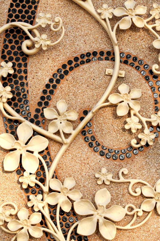 Golden Iron Flower - Horizontal Wall Decal