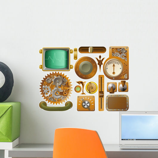 Victorian Steampunk Design Elements Wall Decal
