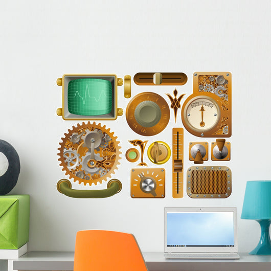 Victorian Steampunk Design Elements Wall Decal