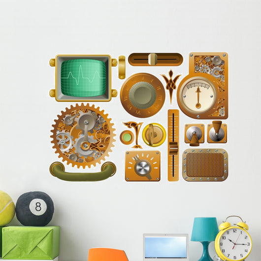 Victorian Steampunk Design Elements Wall Decal