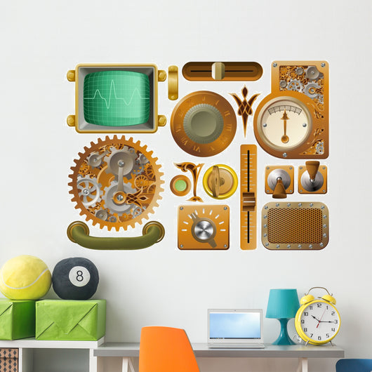 Victorian Steampunk Design Elements Wall Decal