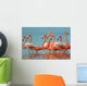 Flamingos Are Walking River Wall Decal