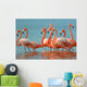 Flamingos Are Walking River Wall Decal