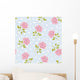Seamless Wallpaper Pattern With Pink Roses Wall Decal