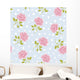 Seamless Wallpaper Pattern With Pink Roses Wall Decal