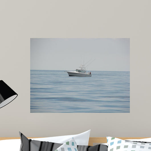 Cape Cod Boat out in the Ocean Wall Decal