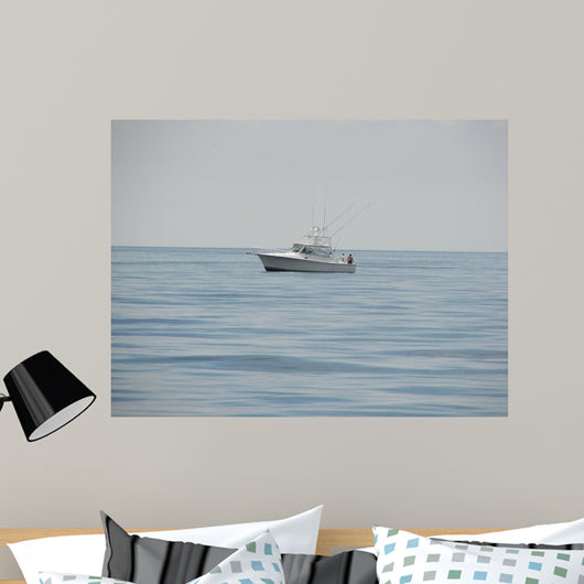 Cape Cod Boat out in the Ocean Wall Decal