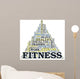 Fitness And Health Triangle Word Cloud Concept Wall Decal