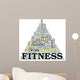 Fitness And Health Triangle Word Cloud Concept Wall Decal