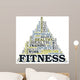 Fitness And Health Triangle Word Cloud Concept Wall Decal