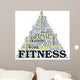 Fitness And Health Triangle Word Cloud Concept Wall Decal