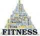 Fitness And Health Triangle Word Cloud Concept Wall Decal