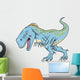 Blue Cartoon Tyrannosaurus Wall Decal