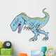 Blue Cartoon Tyrannosaurus Wall Decal