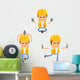 Set Funny Cartoon Builder Wall Decal