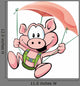 Pig Flying Ham Wall Decal