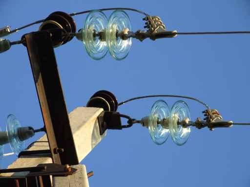 High-Voltage Insulator Blue Sky Wall Decal
